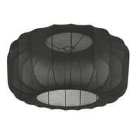 Hanglamp Vela Lino 4473ST staal met zwarte textielkap Ø60 cm