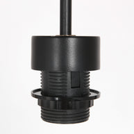 Hanglamp Breeza-Beach 4475ZW zwart met bamboe kap Ø20 cm