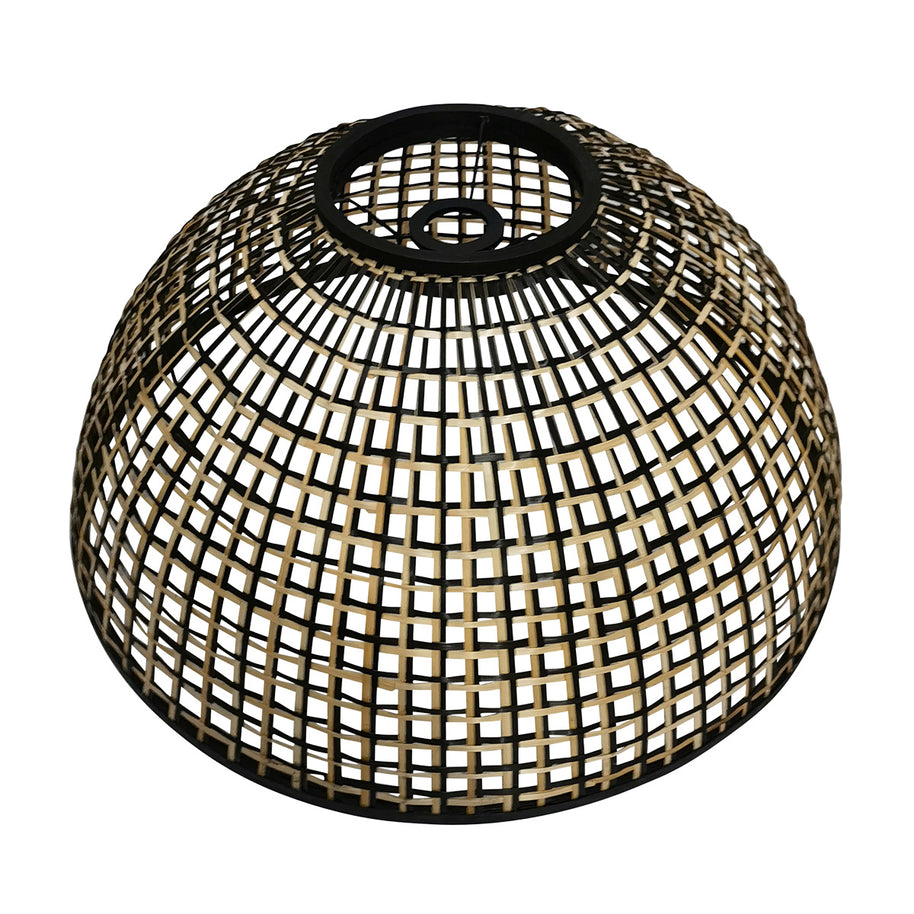 Nox Light 4477ZW – hanglamp met halfronde bamboe kap 60 cm