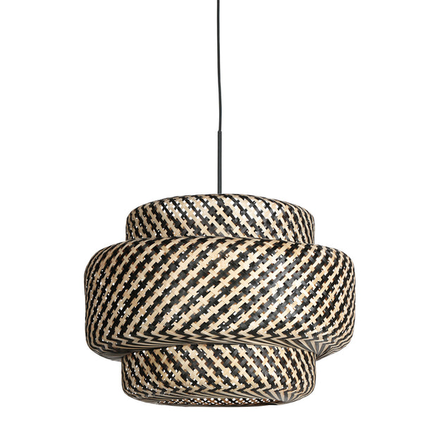 Nox Light 4478ZW – hanglamp met grote bamboe kap 53 cm