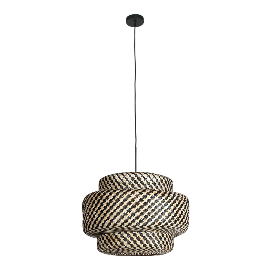Nox Light 4478ZW – hanglamp met grote bamboe kap 53 cm