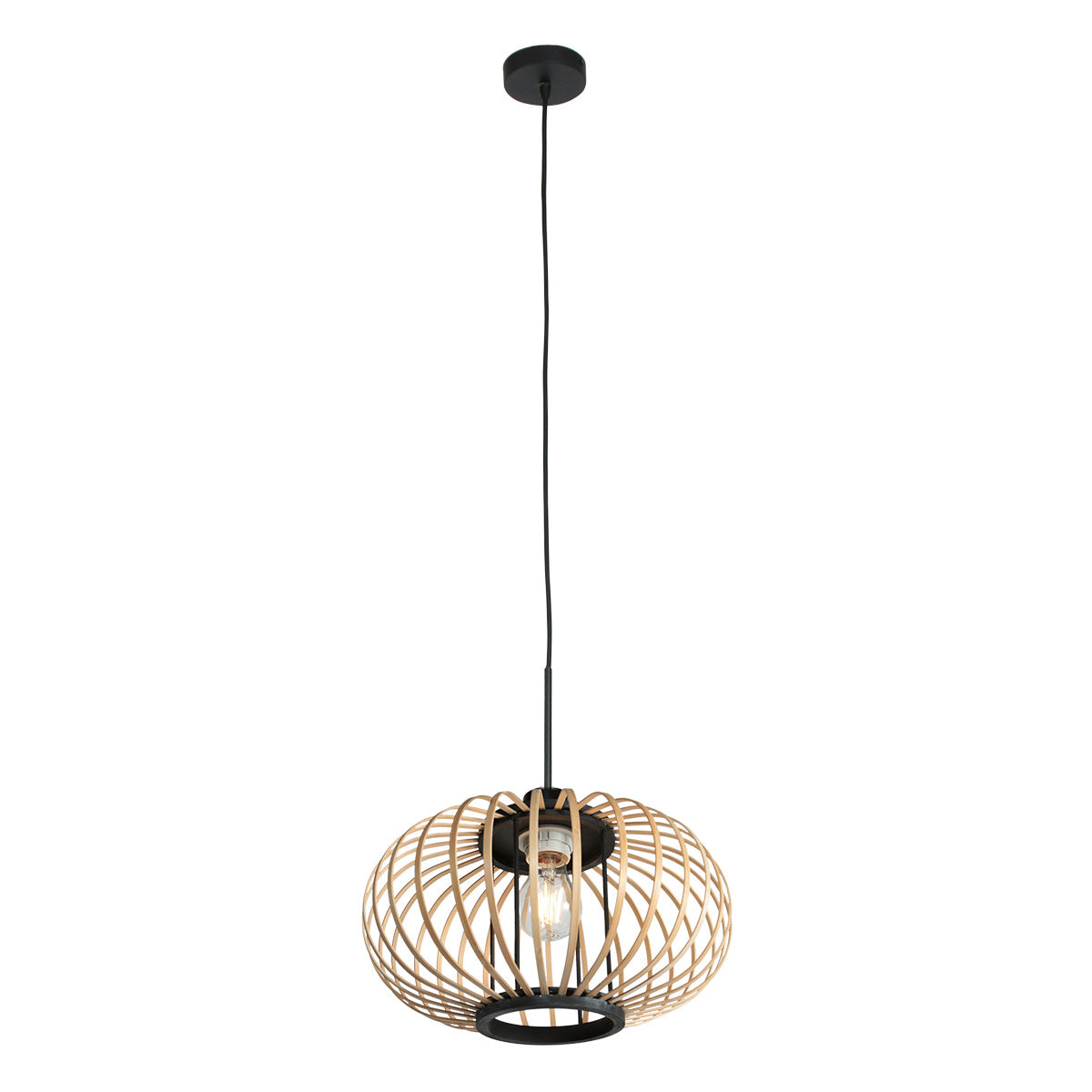 Hanglamp Silva 4479ZW – trendy bamboe Ø31 cm met E27-fitting