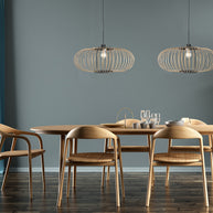 Hanglamp Silva 4480ZW – trendy bamboe Ø60cm met E27 fitting