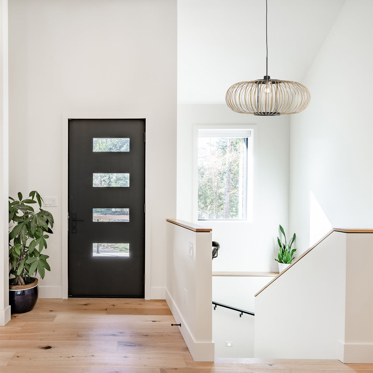 Hanglamp Silva 4480ZW – trendy bamboe Ø60cm met E27 fitting