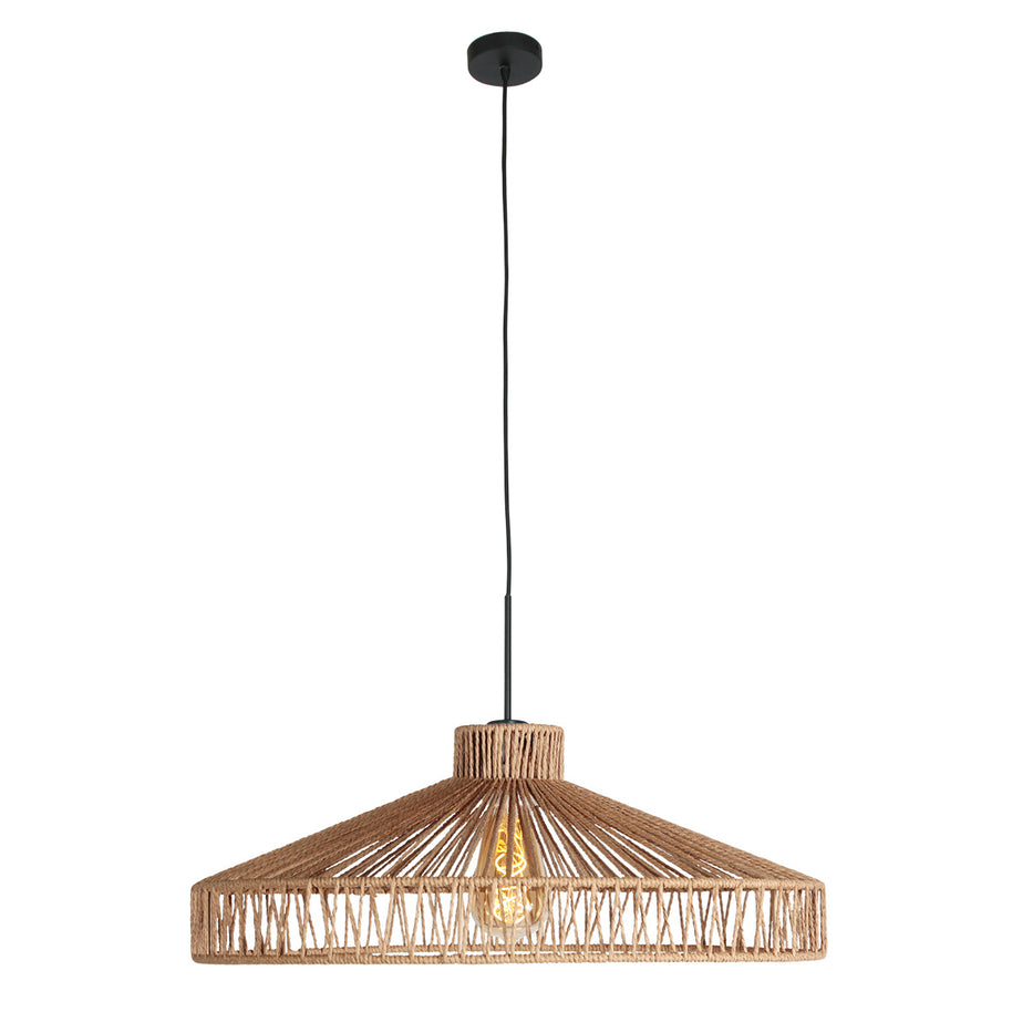 Hanglamp Ropex 4482ZW – touwdesign sfeervol en natuurlijk