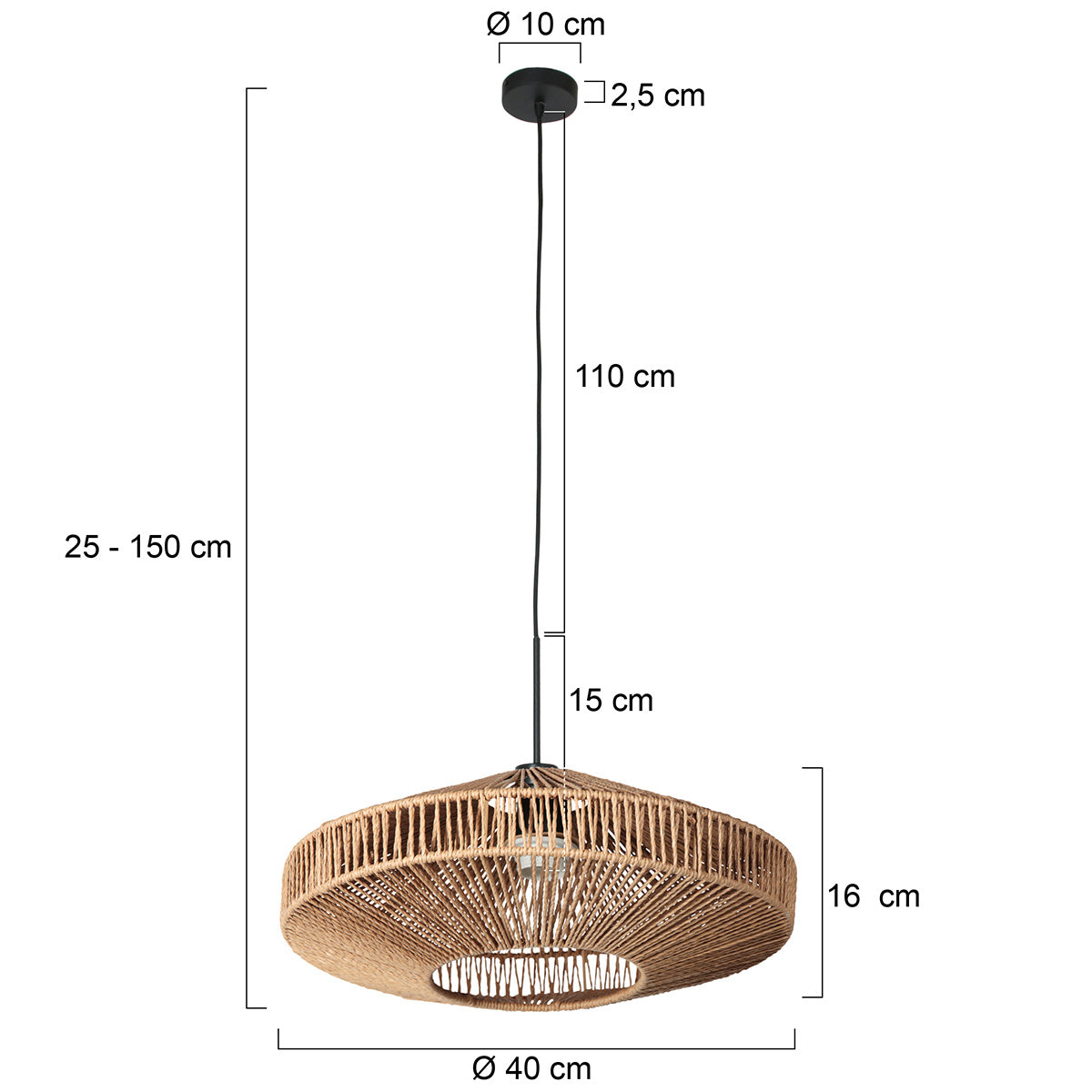 Hanglamp Ropex 4483ZW – sfeervolle Scandinavische touwlamp