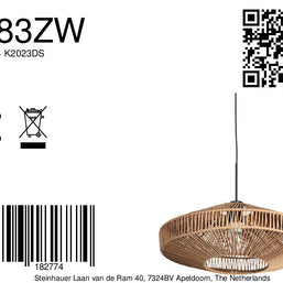 Hanglamp Ropex 4483ZW – sfeervolle Scandinavische touwlamp