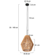 Hanglamp Ropex 4484ZW – speelse touwlamp in boho-stijl