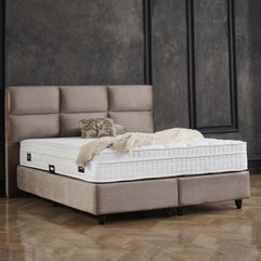 Opbergboxspring Mississippi Taupe 160x200