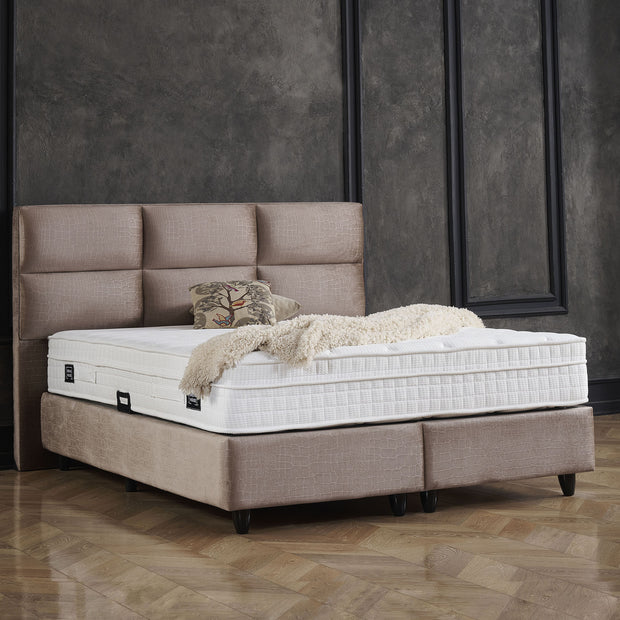Opbergboxspring Mississippi Taupe 160x200