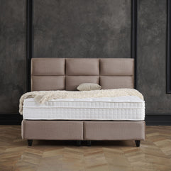 Opbergboxspring Mississippi Taupe 160x200