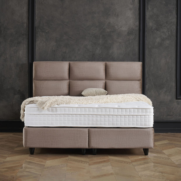 Opbergboxspring Mississippi Taupe 160x200