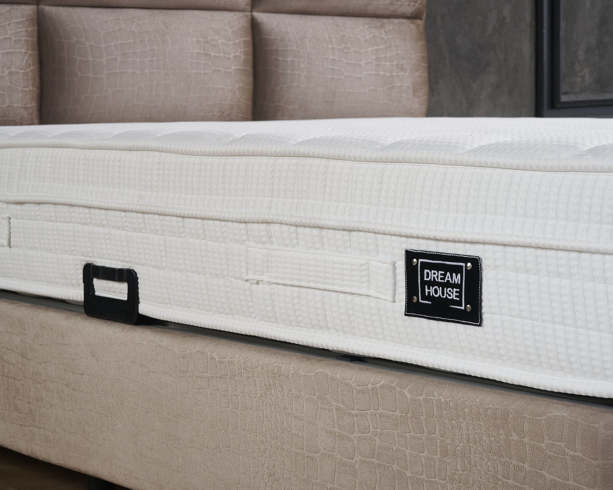 Opbergboxspring Mississippi Taupe 180x200