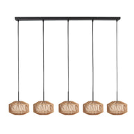 Hanglamp Ropex 4530ZW – 5-lichts touwlamp voor sfeervol licht
