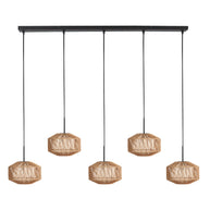 Hanglamp Ropex 4530ZW – 5-lichts touwlamp voor sfeervol licht