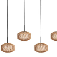 Hanglamp Ropex 4530ZW – 5-lichts touwlamp voor sfeervol licht