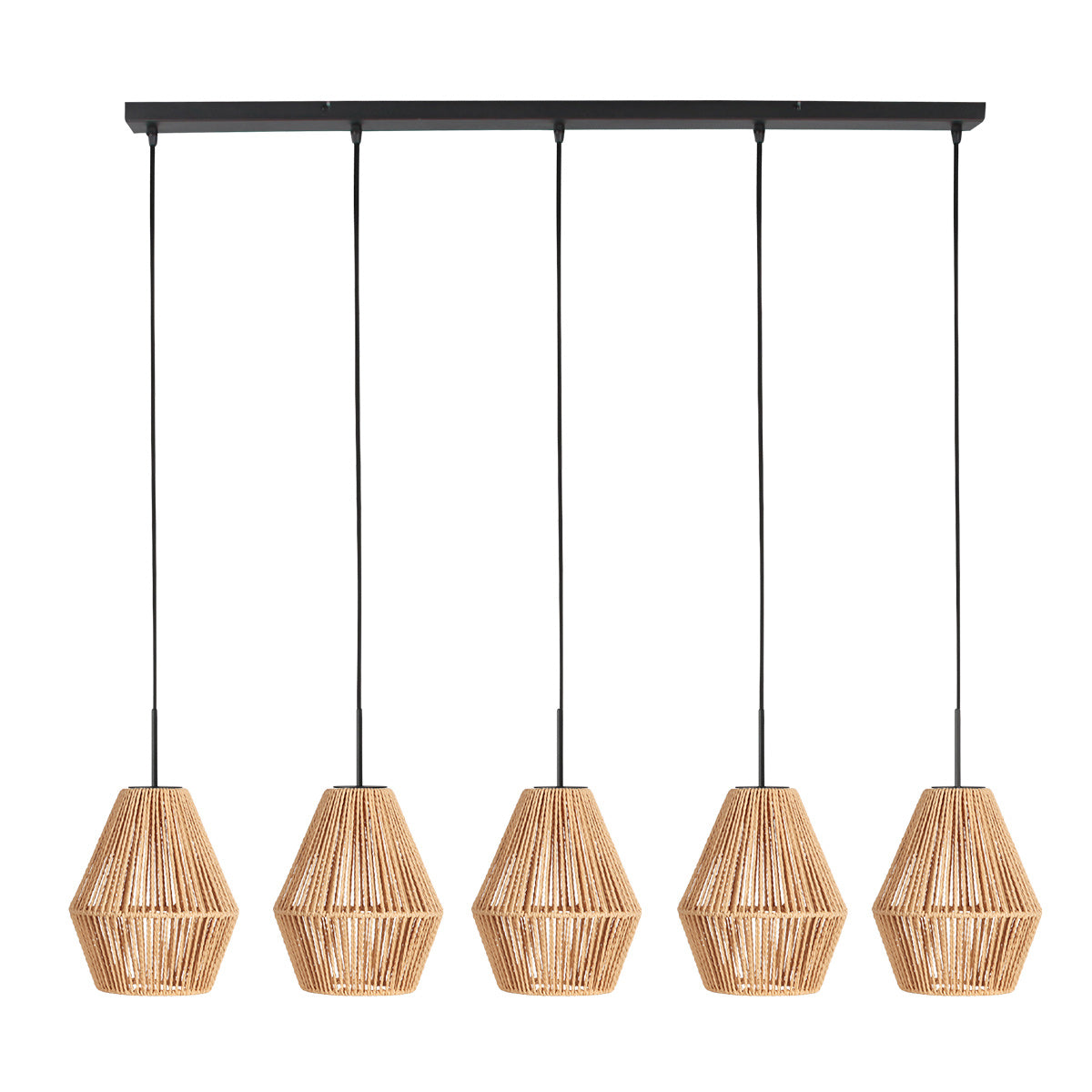 Hanglamp Ropex 4531ZW – 5-lichts touwlamp voor sfeervol wonen