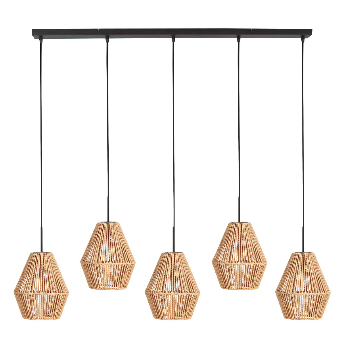 Hanglamp Ropex 4531ZW – 5-lichts touwlamp voor sfeervol wonen