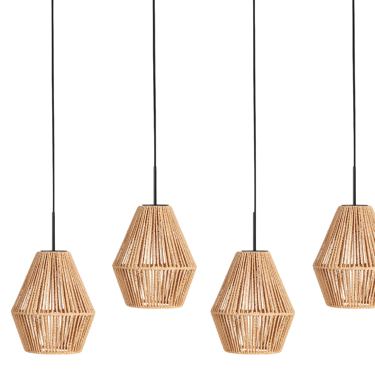Hanglamp Ropex 4531ZW – 5-lichts touwlamp voor sfeervol wonen