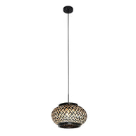 Nox Light 4538ZW – compacte hanglamp met bamboe kap