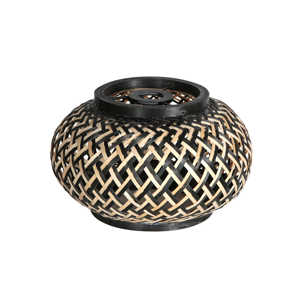 Nox Light 4538ZW – compacte hanglamp met bamboe kap