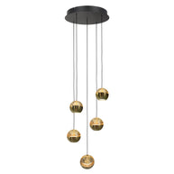 Belluno 4585ME – Luxe hanglamp in messing met 5 lichtpunten