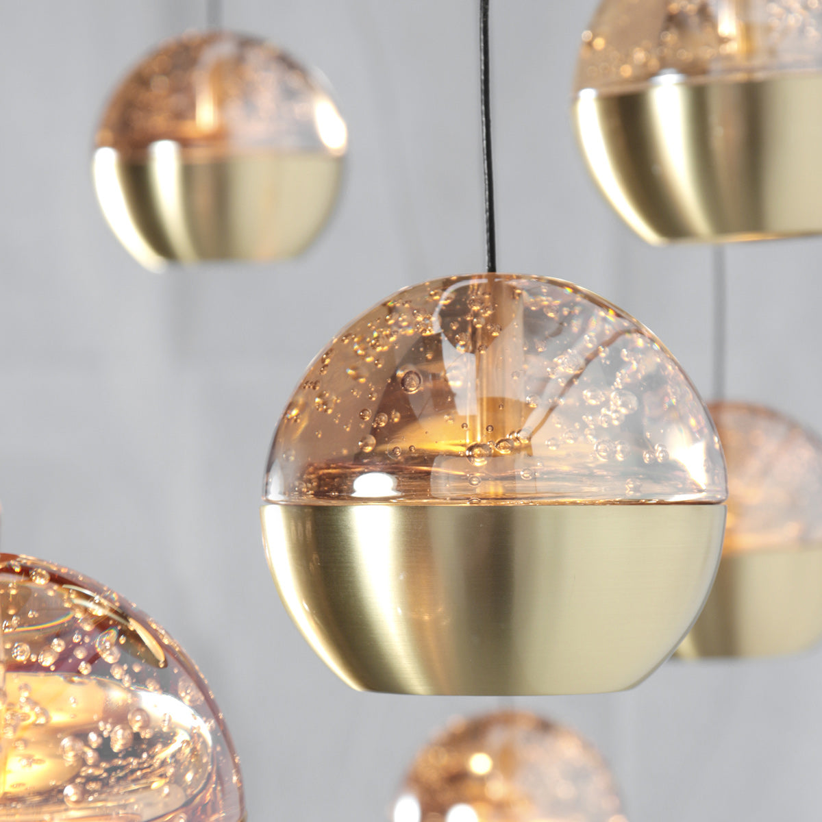 Belluno 4585ME – Luxe hanglamp in messing met 5 lichtpunten