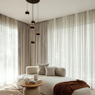 Belluno 4585ZW – 5-lichts ronde hanglamp met kabellift