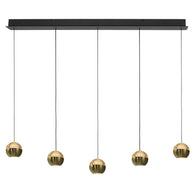 Belluno 4586ME – Luxe messingzwarte hanglamp met liftsysteem