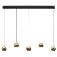 Belluno 4586ME – Luxe messingzwarte hanglamp met liftsysteem