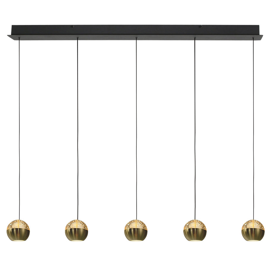 Belluno 4586ME – Luxe messingzwarte hanglamp met liftsysteem