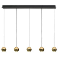 Belluno 4586ME – Luxe messingzwarte hanglamp met liftsysteem