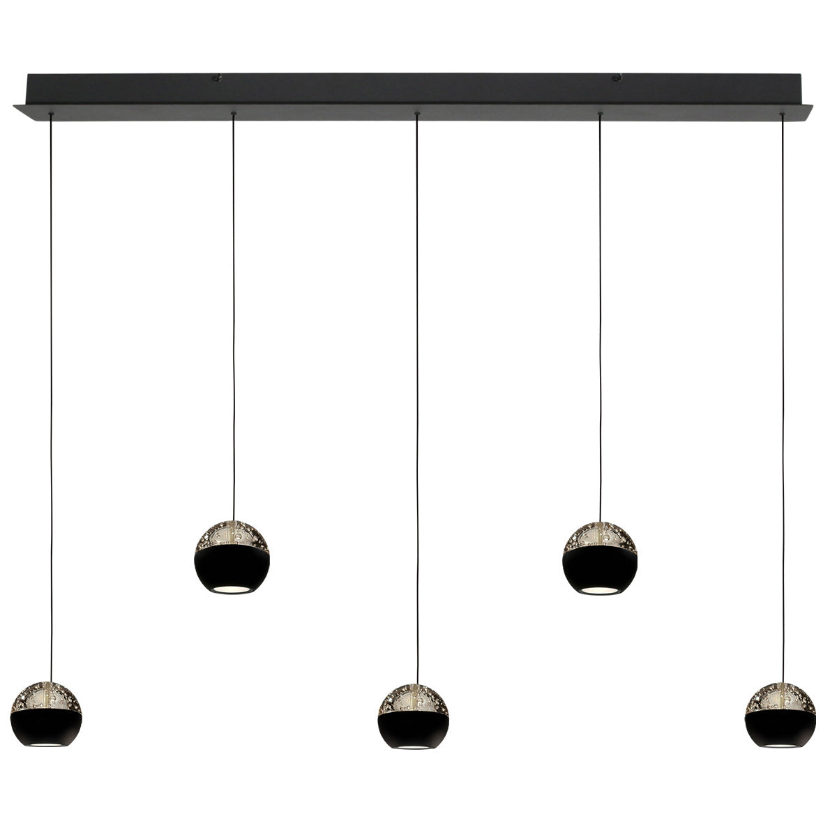 Belluno 4586ZW – 5-lichts hanglamp met kabellift