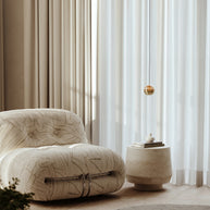 Belluno 4587ME – Messing hanglamp met amber glas
