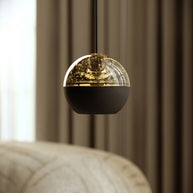 Belluno 4587ZW – 1-lichts hanglamp zwart met kabellift
