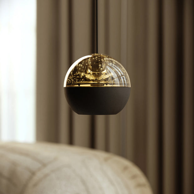 Belluno 4587ZW – 1-lichts hanglamp zwart met kabellift