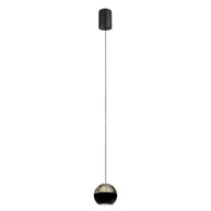 Belluno 4587ZW – 1-lichts hanglamp zwart met kabellift