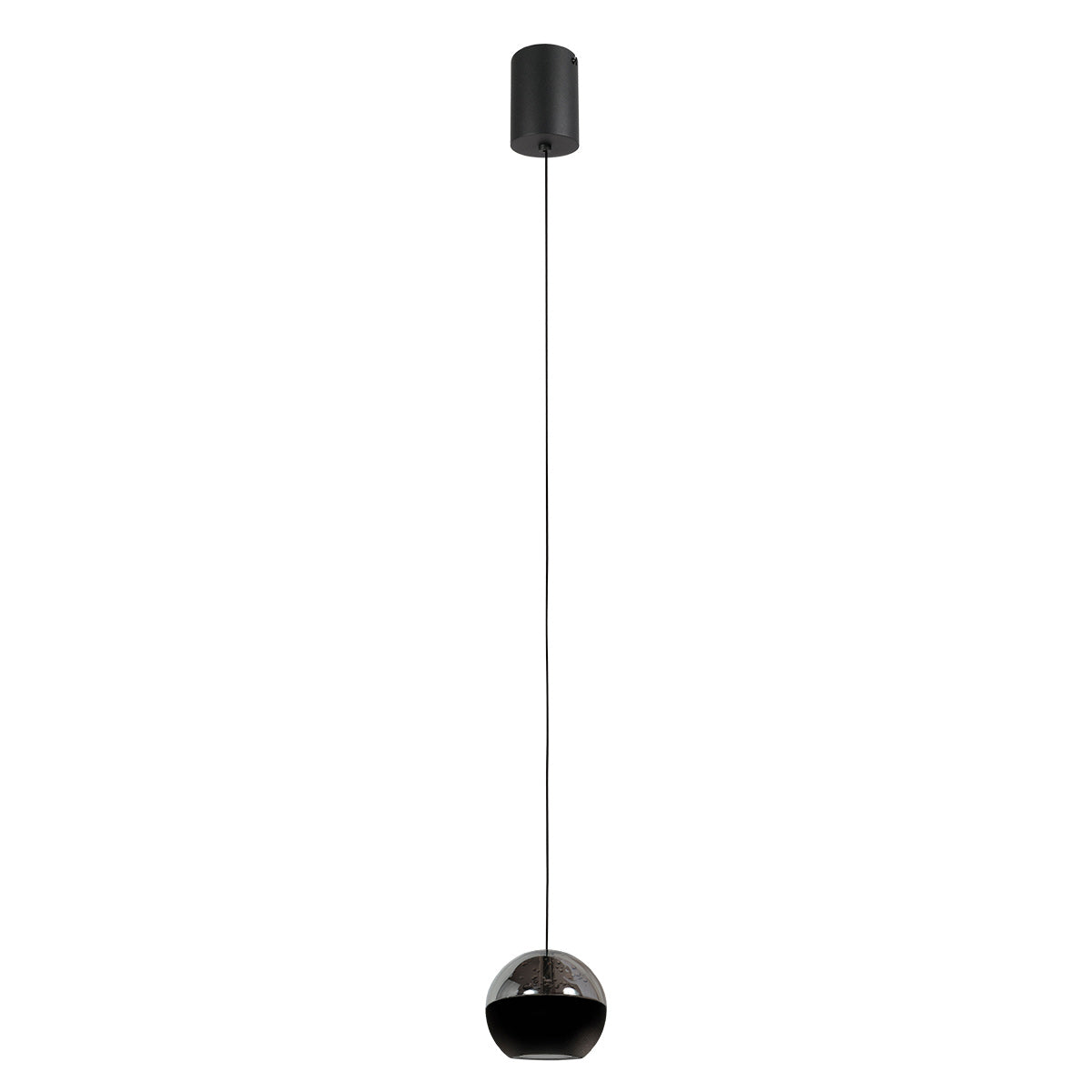 Belluno 4587ZW – 1-lichts hanglamp zwart met kabellift