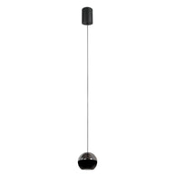 Belluno 4587ZW – 1-lichts hanglamp zwart met kabellift