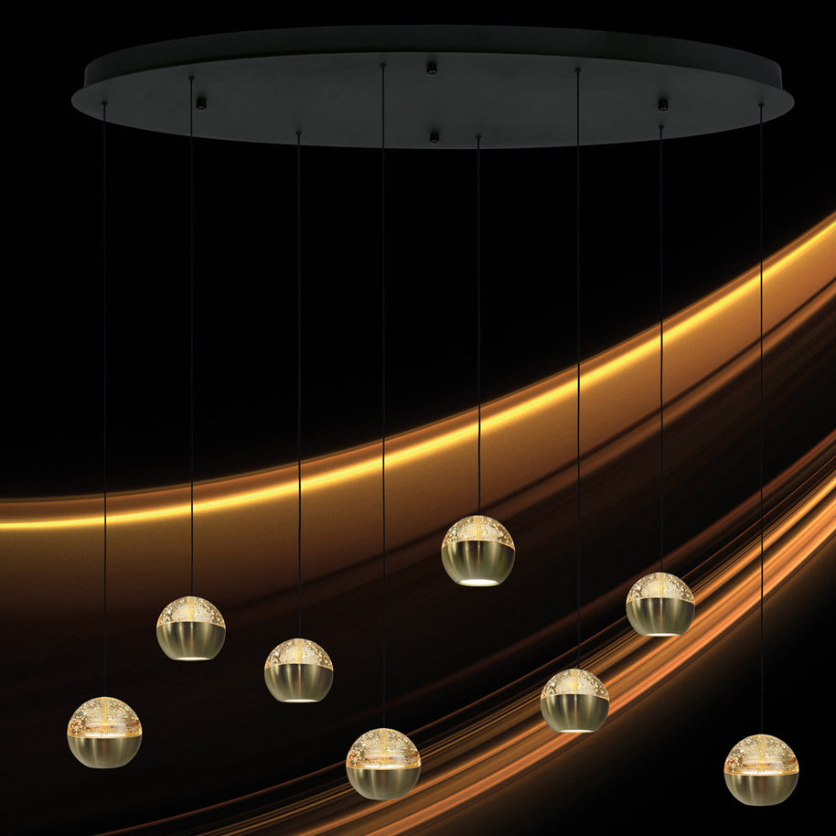 Belluno 4591ME – 8-lichts ovale hanglamp met kabellift