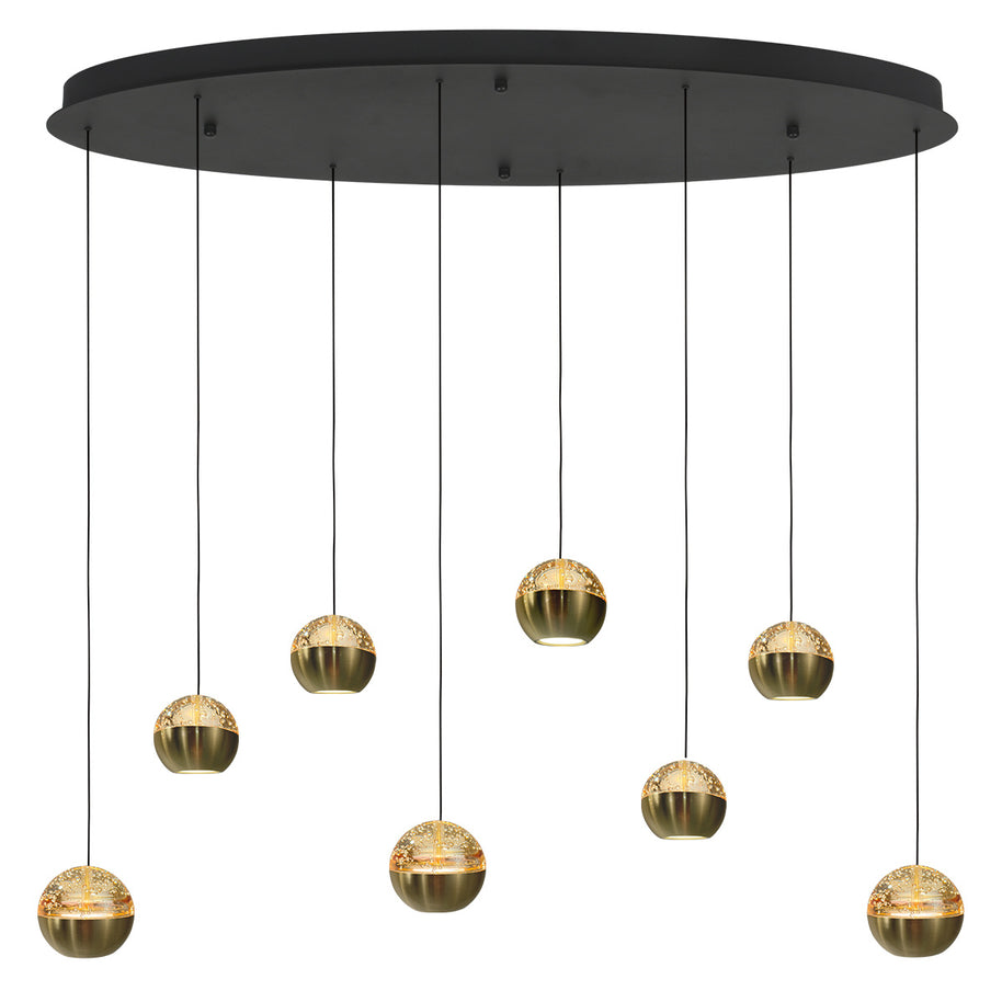 Belluno 4591ME – 8-lichts ovale hanglamp met kabellift