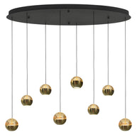 Belluno 4591ME – 8-lichts ovale hanglamp met kabellift