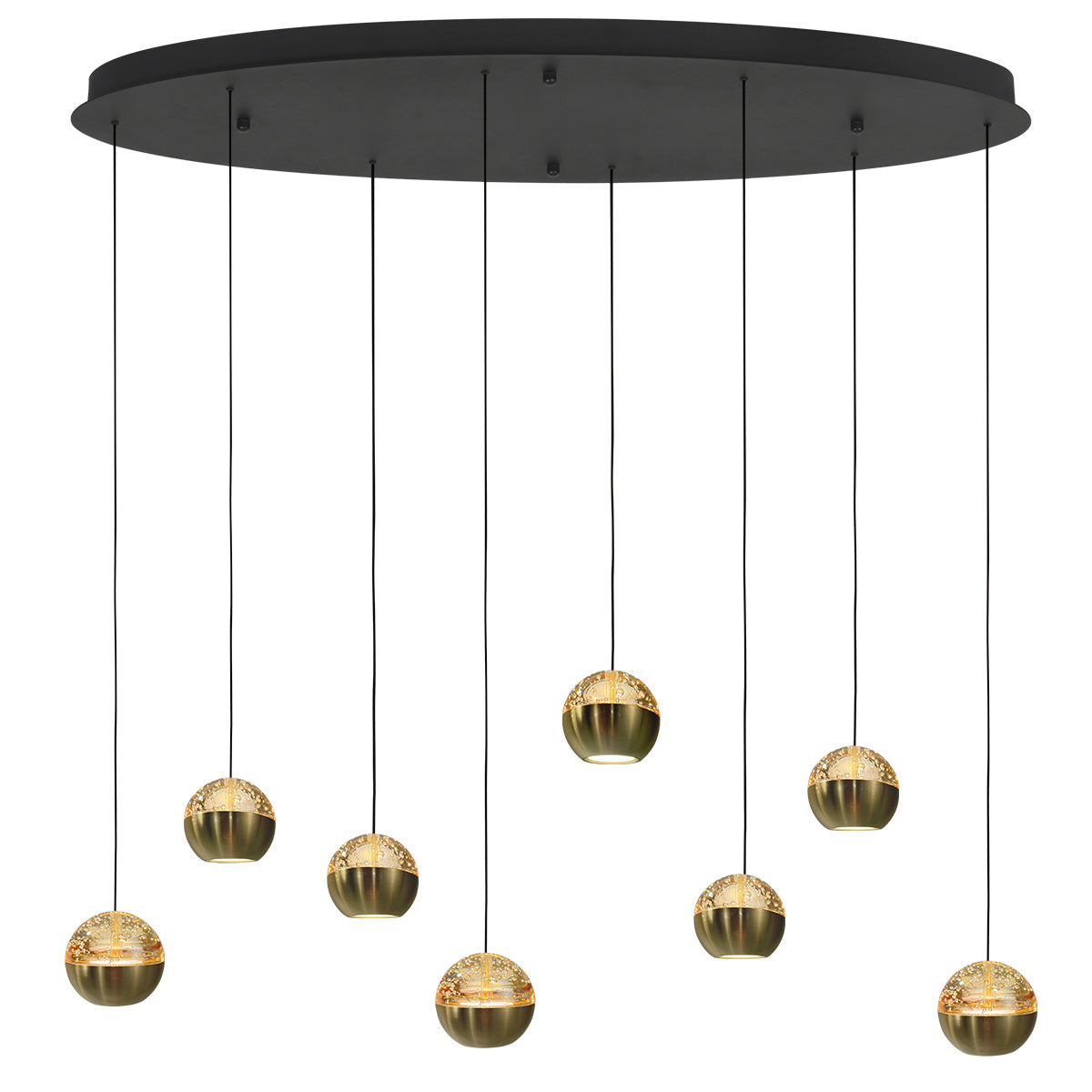 Belluno 4591ME – 8-lichts ovale hanglamp met kabellift