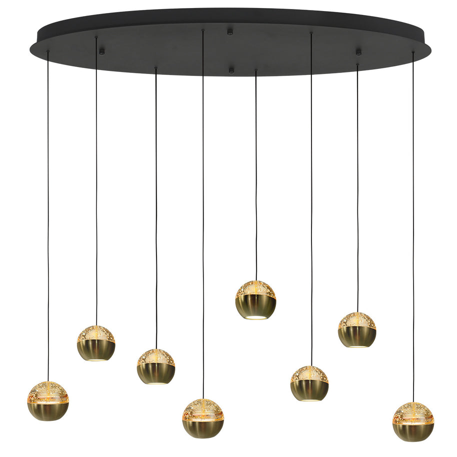Belluno 4591ME – 8-lichts ovale hanglamp met kabellift