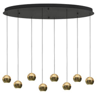 Belluno 4591ME – 8-lichts ovale hanglamp met kabellift