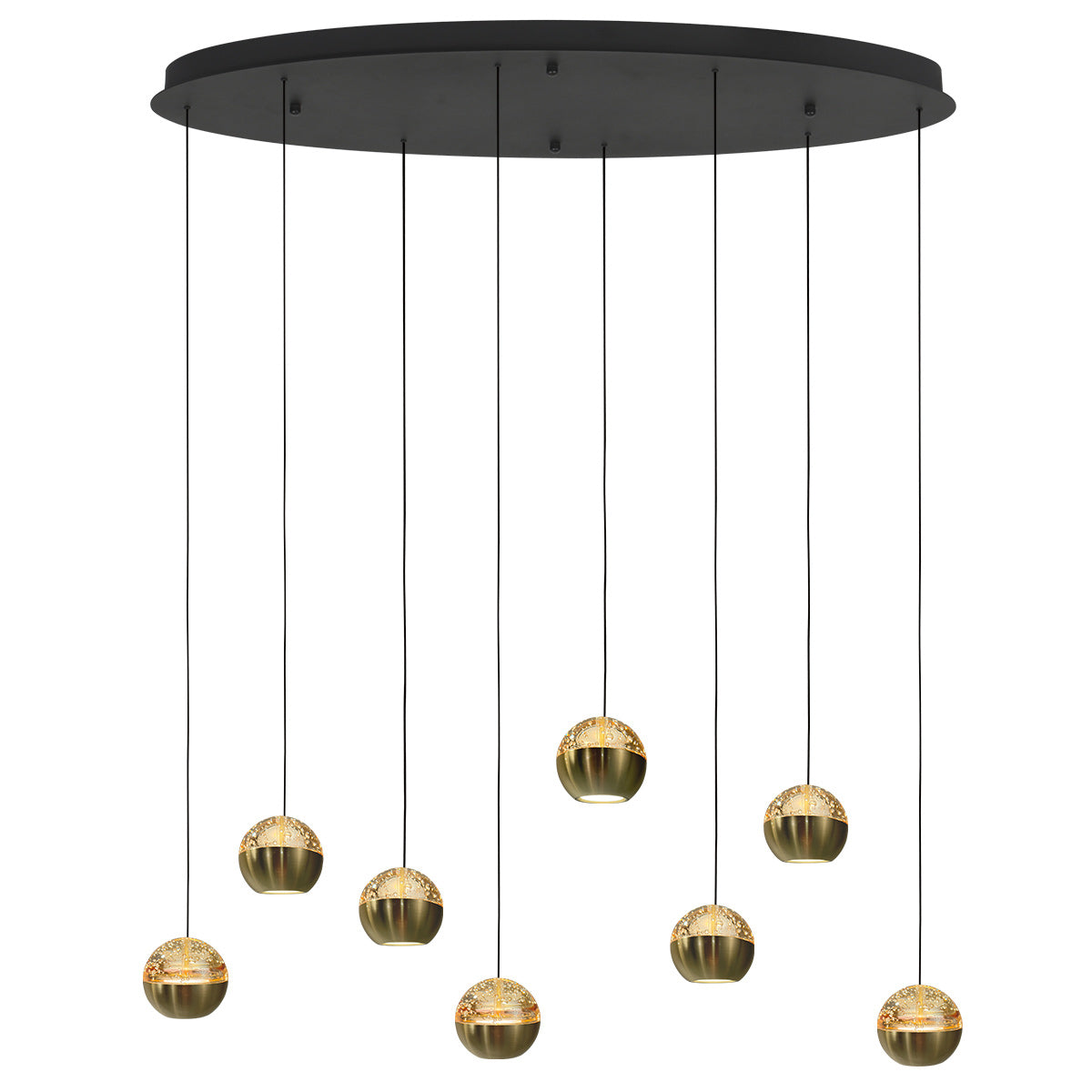 Belluno 4591ME – 8-lichts ovale hanglamp met kabellift