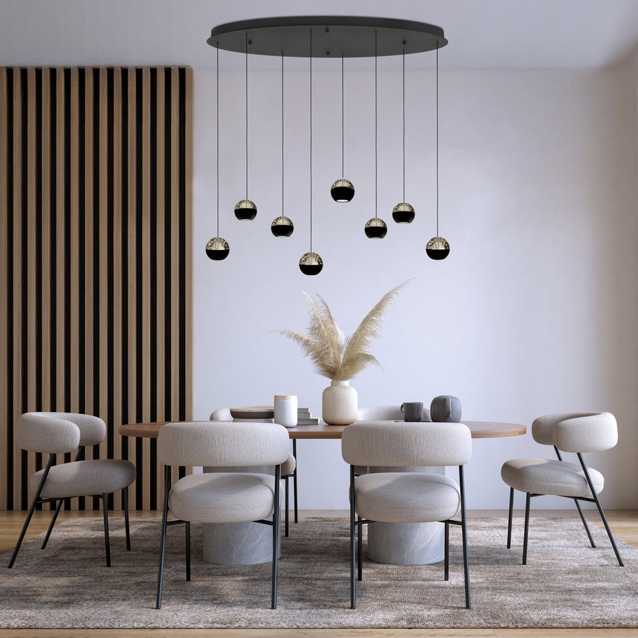 Belluno 4591ZW – 8-lichts hanglamp met kabellift