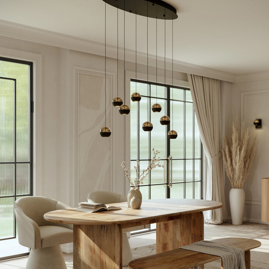 Belluno 4591ZW – 8-lichts hanglamp met kabellift