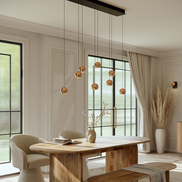 Belluno 4592ME – 8-lichts hanglamp met kabellift
