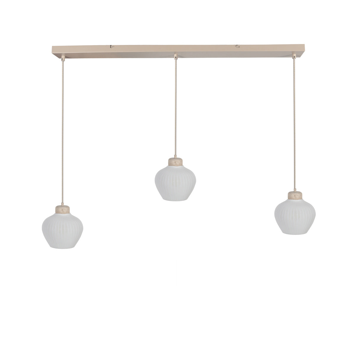 Travino 4599CR hanglamp – linnen & travertin, stijlvol boven de tafel